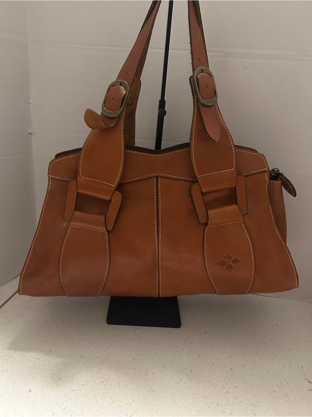 Patricia Nash Leather Tote Handbag - Tan